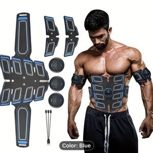 Muscle Stimulator Ab Trainer Set - Blue